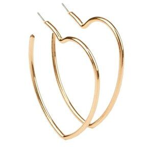 Gold Heart Hoop Earrings – Oversized Statement Jewelry